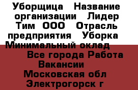 Уборщица › Название организации ­ Лидер Тим, ООО › Отрасль предприятия ­ Уборка › Минимальный оклад ­ 15 000 - Все города Работа » Вакансии   . Московская обл.,Электрогорск г.